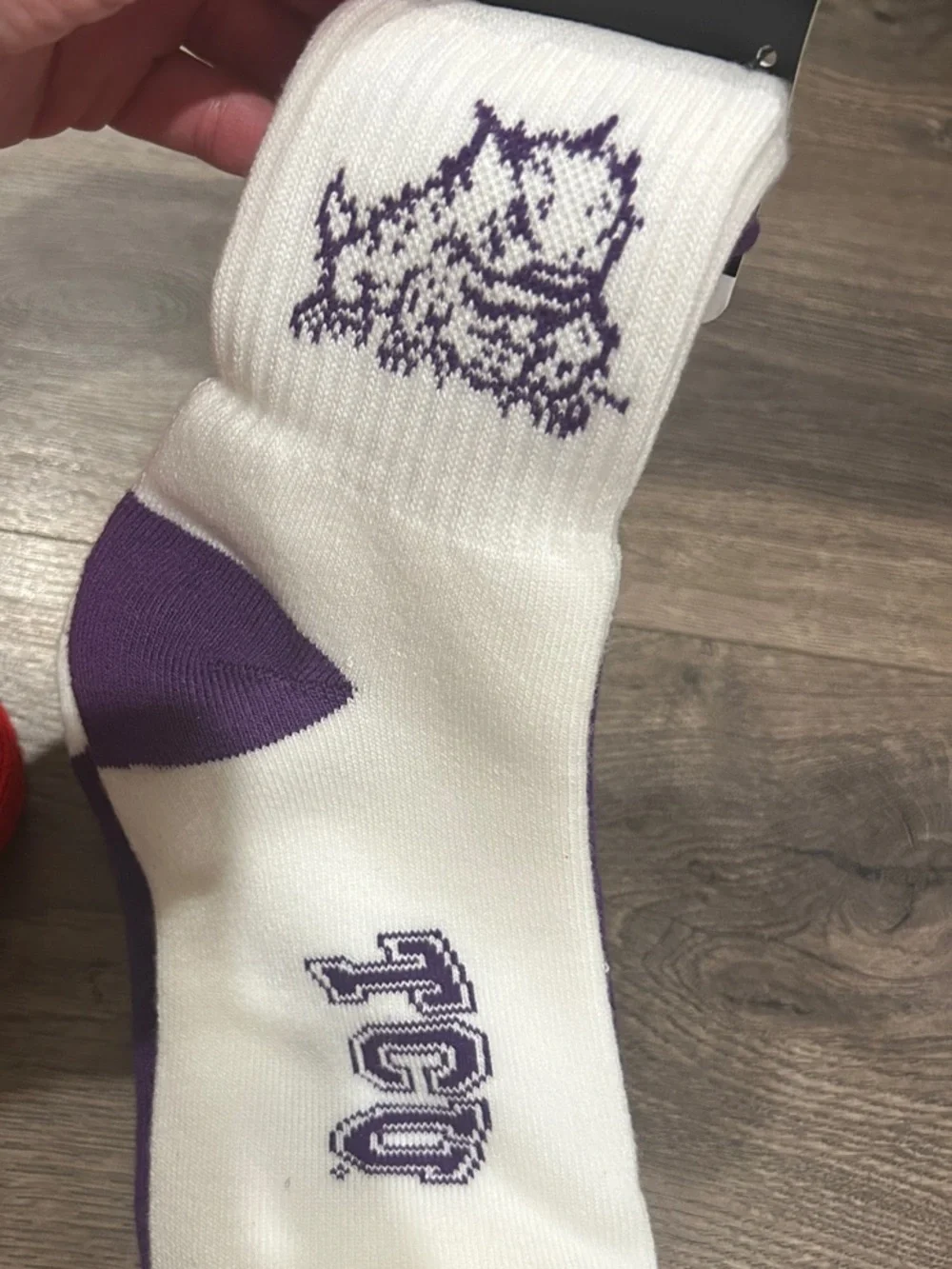 🐸 NCAA TCU Horned Frogs Crew Socks (Size Large, 2-Pack)